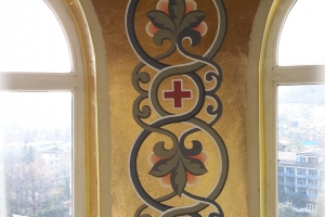 Орнаменты в барабане храма